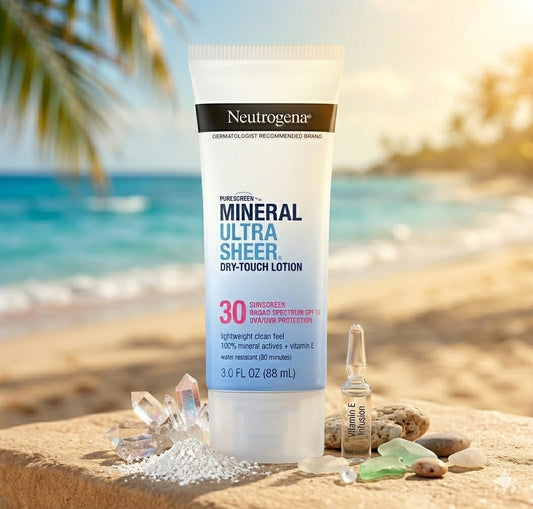 Neutrogena Mineral Ultra Sheer Sunscreen SPF 70 lightweight non-greasy formula for all skin types - available in Pakistan