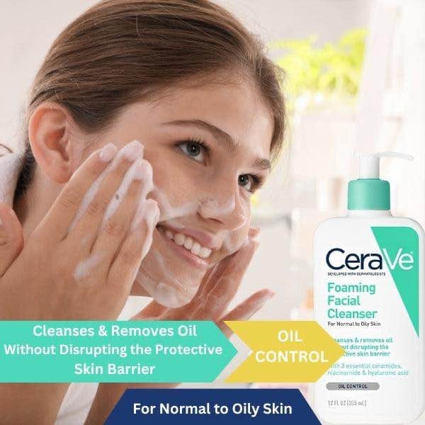CeraVe Foaming Facial Cleanser 237ml for Normal to Oily Skin